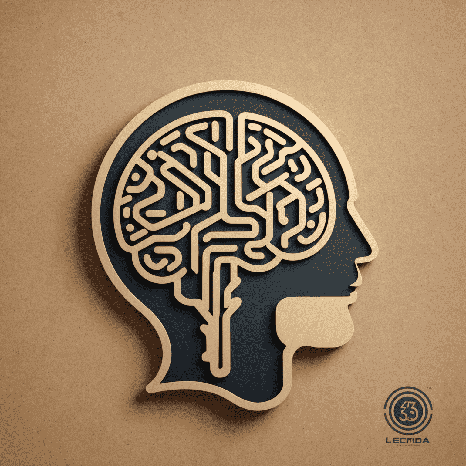 53 Logic logo - A stylized '53' with a brain icon