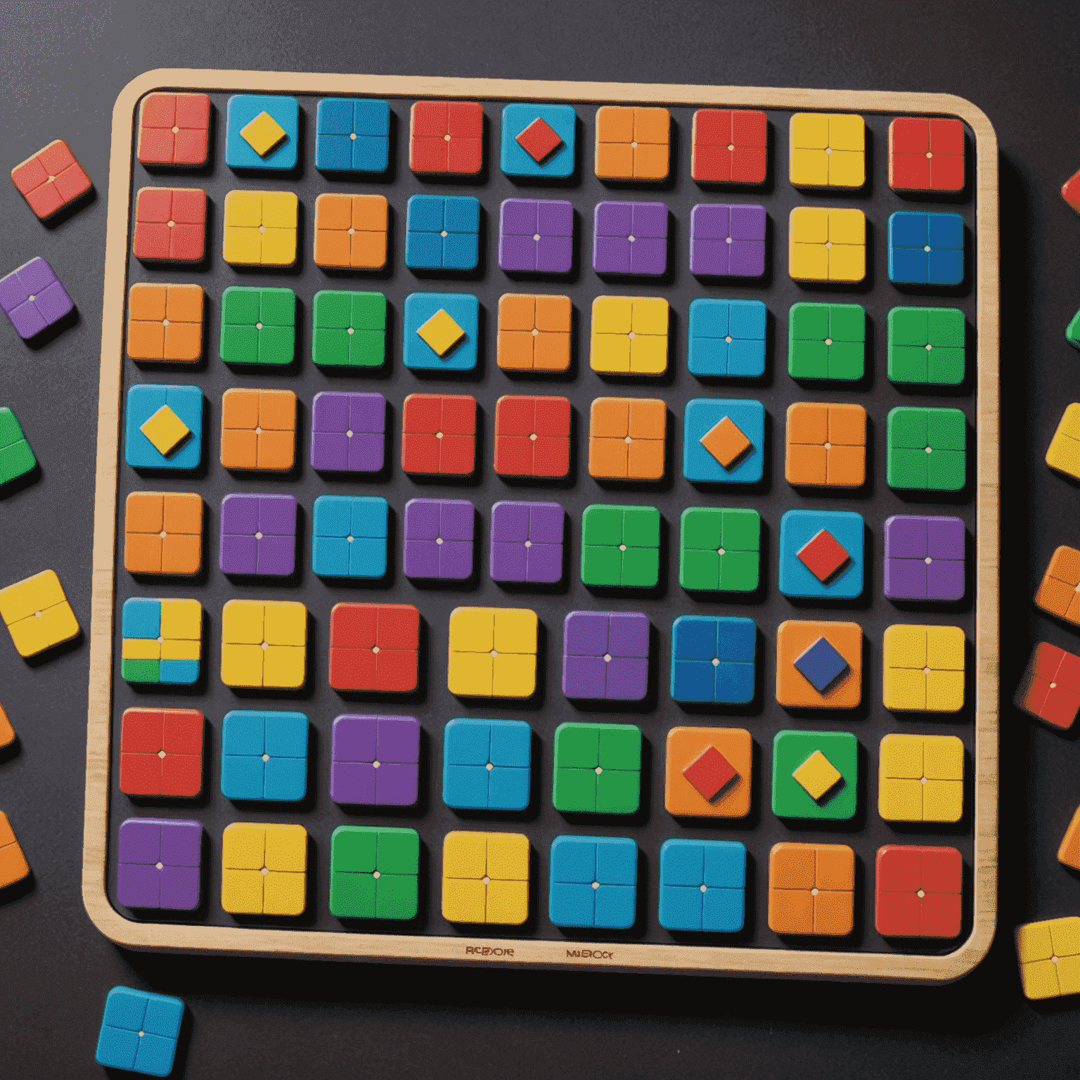 Memory Matrix - A colorful grid-based memory game with flashing patterns